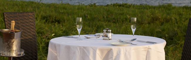 View of Romantic Dinner