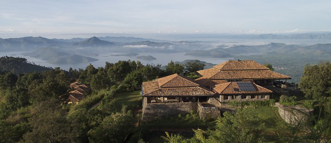 Aerial view of Virunga Safari Lodge, Rwanda