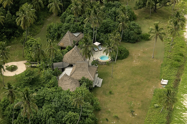 Guest villa aerial view