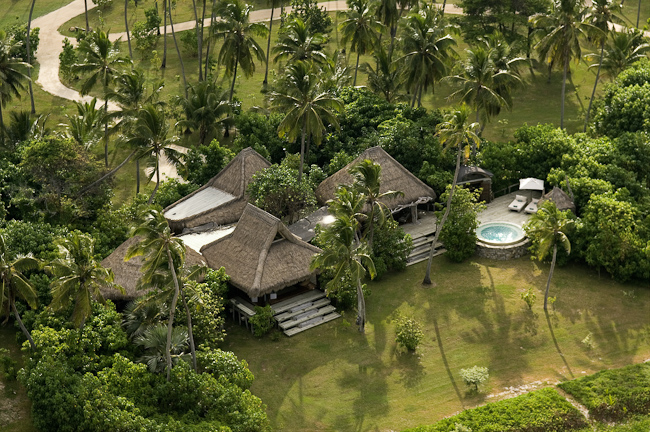 Guest villa aerial view