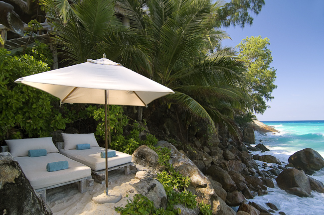 Villa 11 private beach loungers