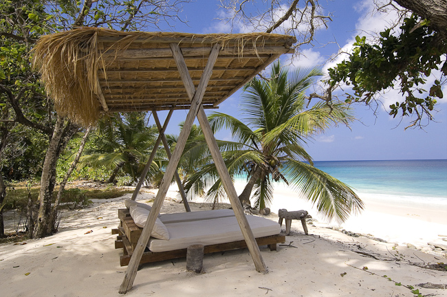 Guest villa beach loungers