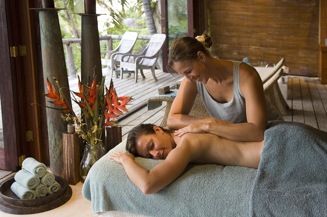 Massage therapy at the Spa