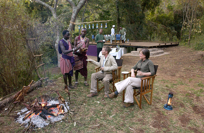 Forest dinner with the Maasai