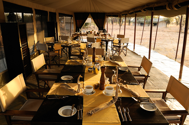Guest Dining Tent - Breakfast Table
