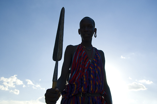 Maasai with his spear