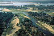 Aerial view of the Lower Zambezi - Chiawa's home