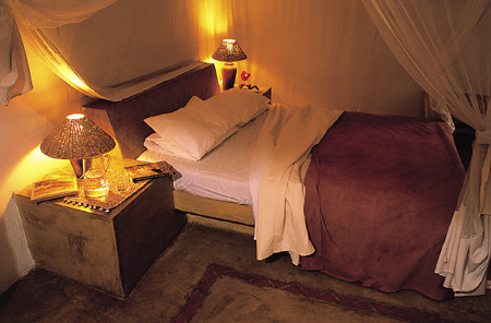 Guest bed, Kapani Lodge, South Luangwa, Zambia