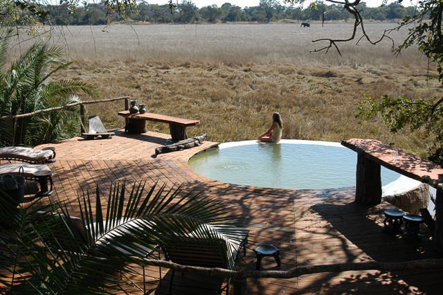 Plunge pool and view