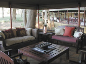 Guest lounge at Kulefu Camp, Lower Zambezi, Zambia
