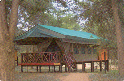 Guest tent, Kulefu Camp, Lower Zambezi NP, Zambia
