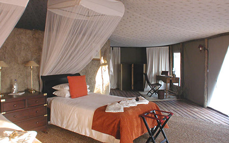 Lechwe Plains guest tents are comfortable and spacious