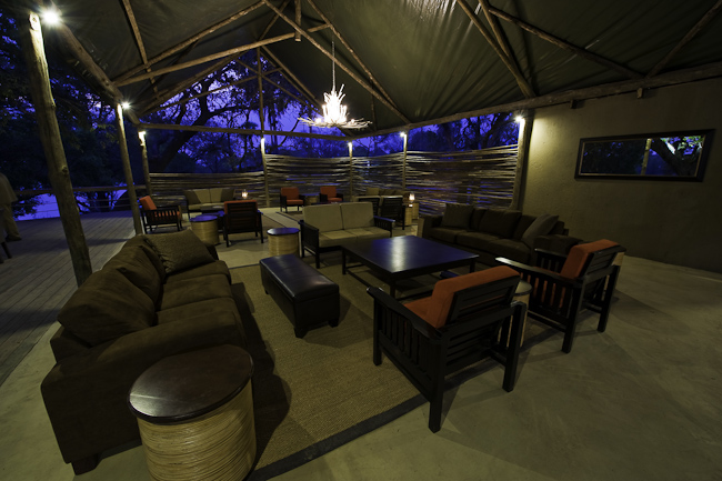 Lounge area in the evening