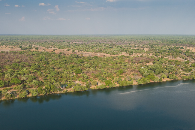 Lufupa Tented Camp aerial view