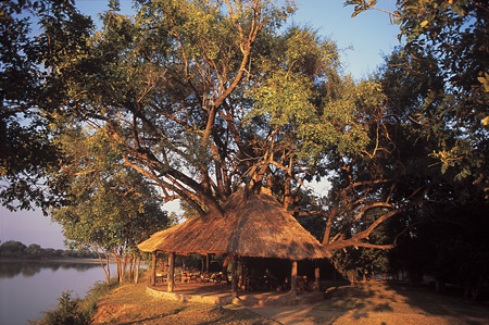 Nkwali Camp, set on the banks of the Luangwa River, Zambia