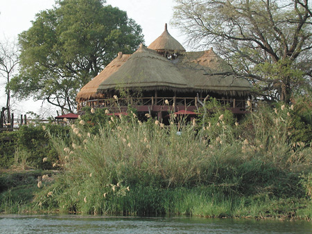 Sussi & Chuma main lodge on the bank of the Zambezi