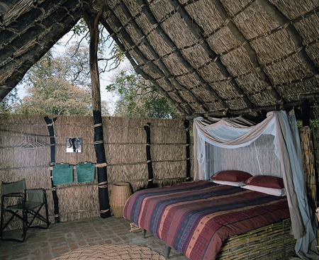Guest chalet interior, Tafika Camp, South Luangwa, Zambia