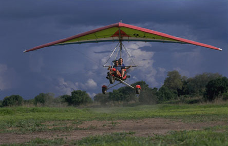 Macrolight flights are a memorable way to see the Luangwa Valley, Tafika Camp