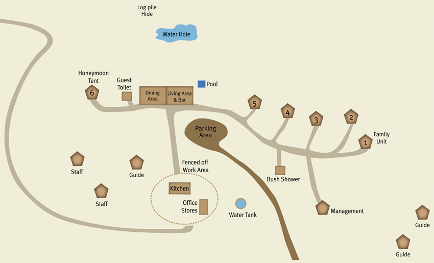 Map of Little Makalolo Camp