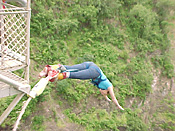 Bungi Jumping from the bridge at Vic Falls