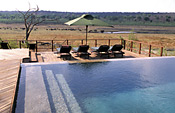 Safari Camp's pool and sun deck
