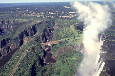 Victoria Falls and gorges