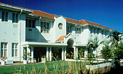 The Victoria Falls hotel is a beautiful and historic hotel near the Falls
