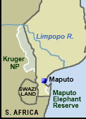 Mozambique Safari map
