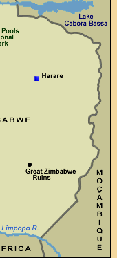 Zimbabwe Safari map