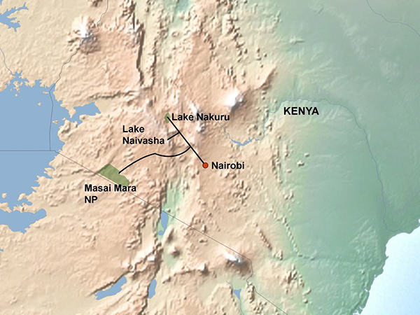 Classic Kenya Safari map
