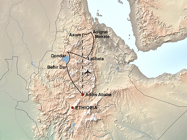Map of Ethiopia Spiritual Discoverer