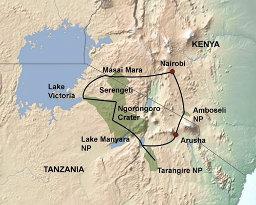 Migration Discoverer Safari map