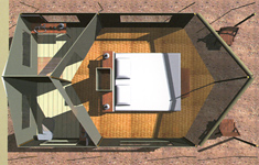 Discoverer safari "meru-style" tent overhead schematic
