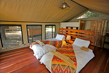 Kalizo Lodge guest tent, Namibia.