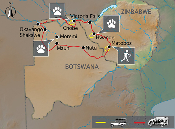 Ivory Route Safari map