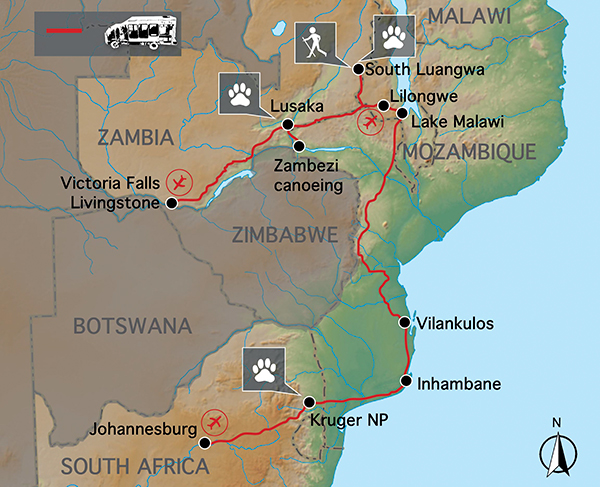 The Trade Route Safari map