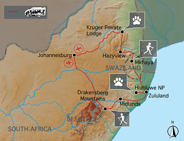 South Africa Vista map