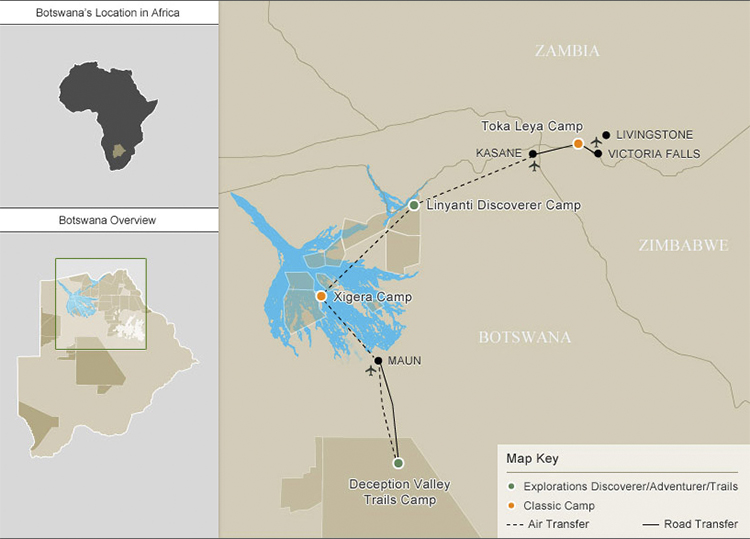Botswana Summer Encounter map
