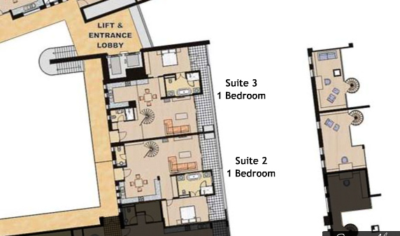 Suites 2 and 3 layout
