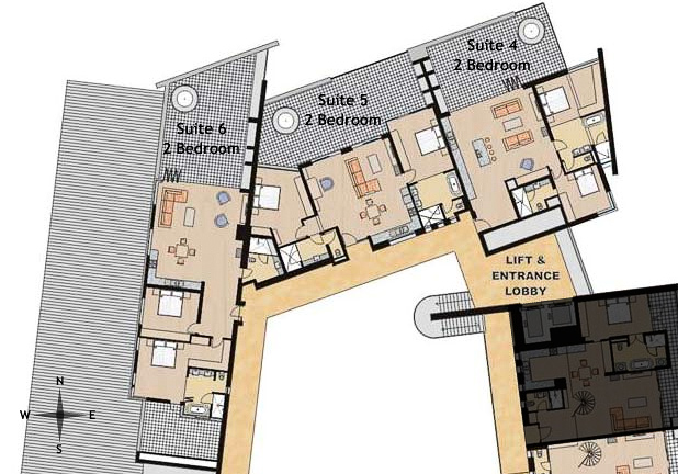 Suites 4, 5 and 6 layout
