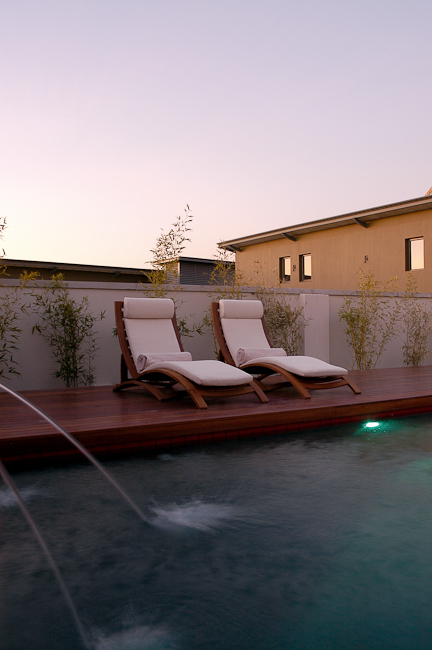 Pool and loungers at Suite 1