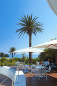 Terrace dining, The Bay Hotel