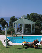 Belvidere Manor Hotel pool overlooking Knysna Lagoon