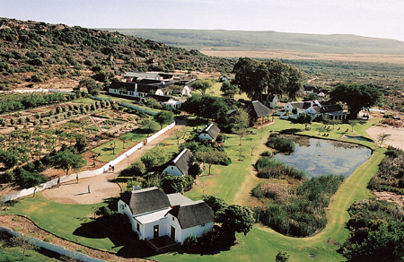 Aerial view of Bushmans Kloof, Cederberg Mountains, Western Cape, South Africa
