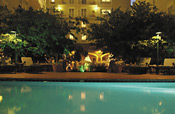 Evening at The Commodore Hotel's Swimming Pool