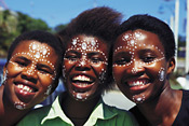 School Girls with painted faces, Eastern Cape, South Africa