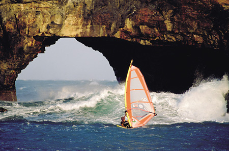 Windsurfing at Hole in the Wall, Eastern Cape, South Africa