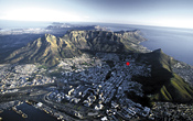 Cape Town and location marker