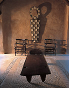 Garonga's main lodge is furnished with authentic art