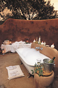 Garonga Safari Camp's special 'bush bath' with candles